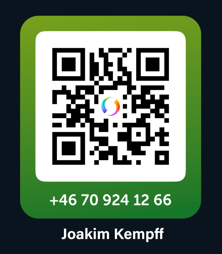 Swish_Joakim-Kempff_FarbenFenster Swish QR kod till 0709241266
