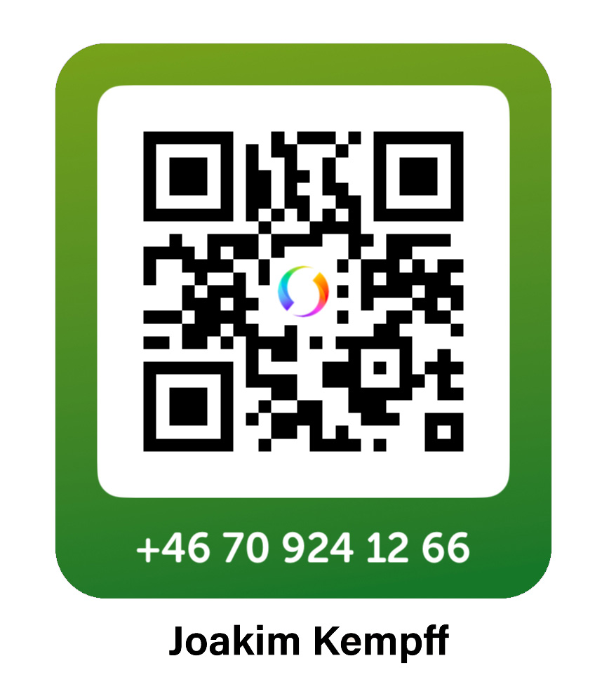 Swish QR-kod till Joakim Kempff FarbenFenster